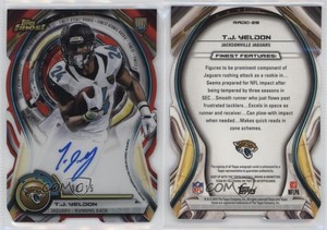 2015 Finest Atomic Rookies Die-Cuts Red Refractor /15 TJ Yeldon Rookie Auto RC