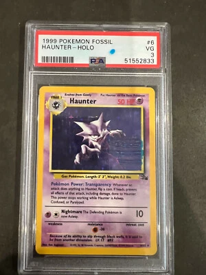 1999 TCG Pokemon Jungle Haunter 6/62 - Rare! Blue Ink Stain Error Misprint PSA 3 - Image 1 of 4