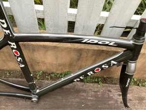 DE ROSA Idol Carbon Frame Set ISP Rim Brake Made in Italy Size 520 F/S From JP - Picture 1 of 10