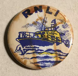 VINTAGE PIN BADGE R.N.L.I. LIFEBOAT 30mm 70s-80s (#B1) - Picture 1 of 3