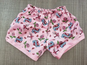 Build A Bear Pyjama Shorts rosa Tattoo Liebe Rose Herz Satin gebraucht, in einwandfreiem Zustand - Bild 1 von 2