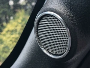 For Ford F150 2008-2014 Aluminum polished tweeter speaker rings 2pcs - Foto 1 di 11