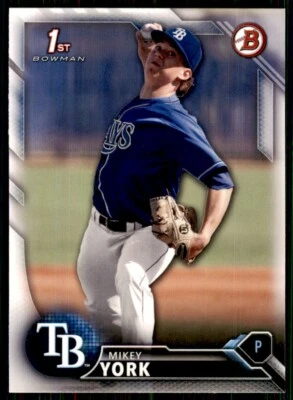 2016 Bowman Draft Picks & Prospects Mikey York Tampa Bay Rays #BD-119 - Image 1 of 2