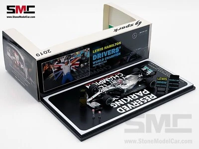 Mercedes F1 W10 #44 Lewis Hamilton US GP 2nd 2019 6x World Champion 1:43 Spark - Image 1 of 4