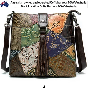 Multi Colour Genuine Italian Leather Designer Shoulder Bags Handbag Satchel Bag - Picture 1 of 9