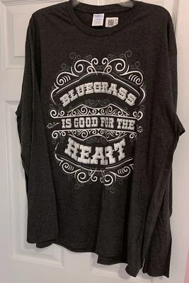 Bluegrass Gifts Women Men Banjo Music Cowboy Gifts Bluegrass Long Sleeve T-Shirt - Image 1 of 4