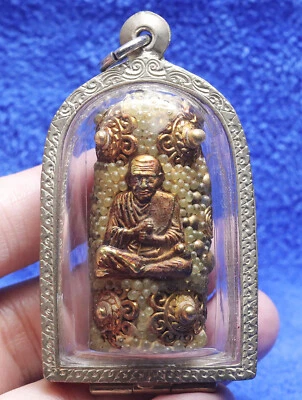 Takrut,Talisman,Thai amulet,Old,Buddha, LP Toh,Rare,Pendant,Amulet,blessed,Wat - Image 1 of 4