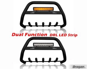Bull Bar + Barra LED para Mercedes Sprinter 2006 - 2014 Placa de identificación desmontable NEGRA - Imagen 1 de 6