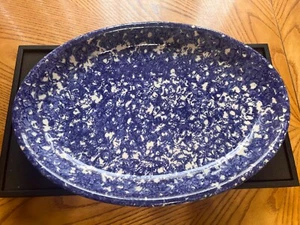 ESPONJA VINTAGE AZUL Y BLANCA 13 1/2" X 91/2" PLATO PARA SERVIR - Imagen 1 de 5
