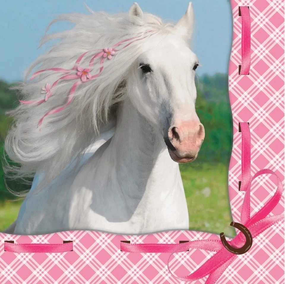 Heart my Horse Party Supplies Girls Beverage Napkins 16ct. - Image 1 of 1