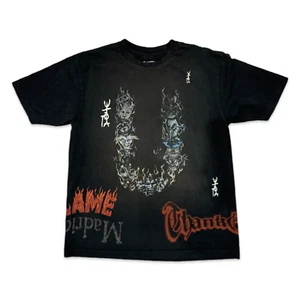 Travis Scott Utopia Spain Exclusive Flame Black Tee - Bild 1 von 3