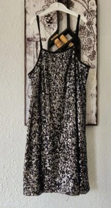 Art class girls black sequin adjustable strap sheath dress holiday Night  7/8 - Picture 1 of 4