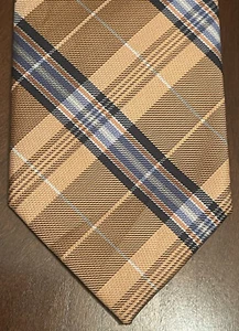 Pierre Cardin Orange Blue Hand Made 100% Polyester Men’s Neck Tie Made In China - Picture 1 of 9