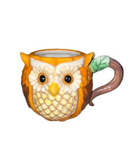 Owl Coffee Mug Cracker Barrel Cup Pumpkin Harvest 3D - Picture 1 of 6