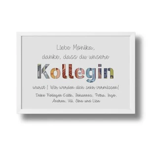 Geschenk zum Abschied Kollegin personalisiert - Bild 1 von 15