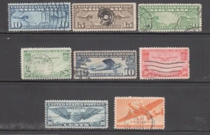 SELLOS DE CORREO AÉREO DE EE. UU. -- (8) DIFERENTES SINGLES -- 1926-1941 - USADOS - Imagen 1 de 2
