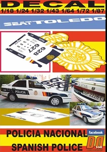 DECAL SEAT TOLEDO POLICIA NACIONAL / SPANISH POLICE 627 or 628 (08) - Picture 1 of 1