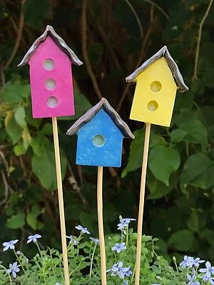 JARDÍN DE HADAS en miniatura ~ Juego/3 selecciones festivas brillantes para casa de pájaros ~ Compra 3 ahorra $6 Foto 1 de 4