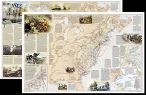 American History REVOLUTIONARY WAR, WAR OF 1812 National Geographic 24x36 POSTER - Picture 1 of 1