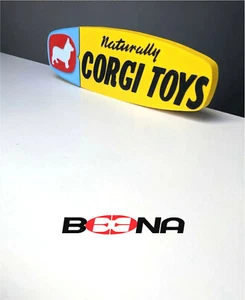 NATURALLY CORGI TOYS logo display shelf art Beena Studio - Picture 1 of 4