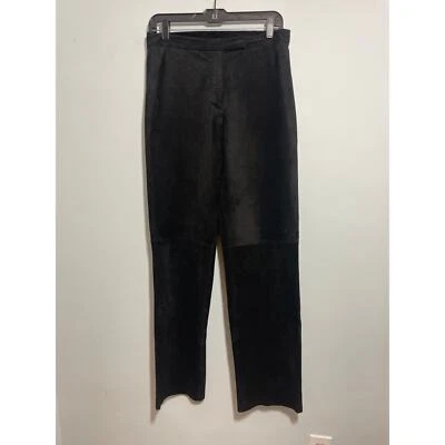 Brandon Thomas Mujer Talla 6 Pantalón Cuero Negro, Botón y Cremallera Mosca  Foto 1 de 4