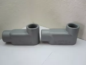 LOT of 2, Appleton FM7 LB57 1-1/2" Threaded Conduit Body O-Z/GEDNEY FORM 7 - Picture 1 of 8