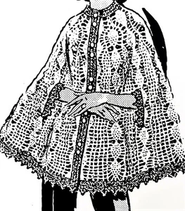 7240 Vintage AB PINEAPPLE CAPE Pattern to Crochet (reproduction) Sz 8-20 - Picture 1 of 1