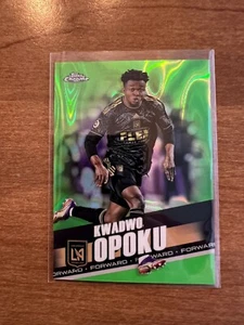2022 Topps Chrome MLS #75 Kwadwo Opoku 22/99 Los Angeles FC Neon Green Lava - Picture 1 of 2