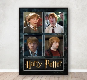 Harry Potter Ron Weasley Collage Poster Bedroom Wall Art Print A4 Framed - Picture 1 of 5