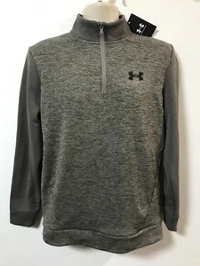 Under Armour Coldgear Men's Size S Pewter 1/4 Zip Twist Fleece Pullover $60 NWT - Picture 1 of 7