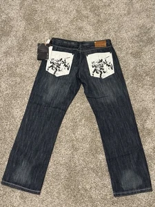 Artful Dodger Mens Jeans With Embroidered Pockets size 38x32 Brand New with tags - Picture 1 of 18