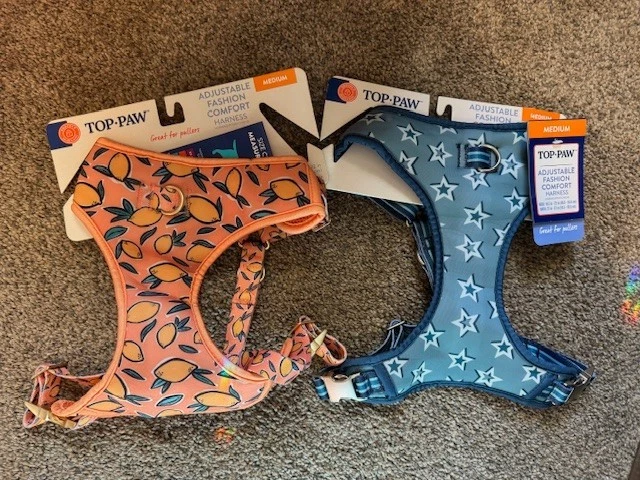 2x Arnês Conforto Top Paw Fashion para Pescoço de Cães Médio Tamanho M Ótimo para Extratores - Imagem 1 de 1