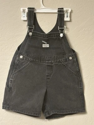 *RARO* Baby Guess 90’s Negro Denim Utilidad Mono Pantalones Cortos Talla 4T Vintage Retro Foto 1 de 4