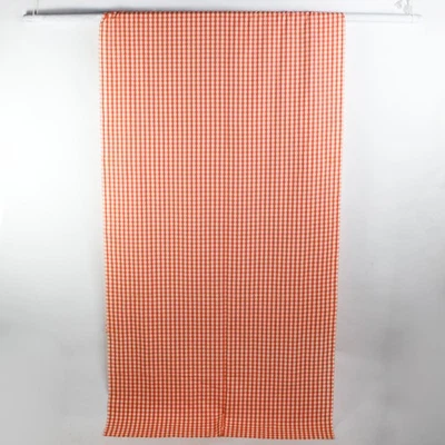 Vintage JCPenney Fashions Orange Yellow and White Plaid Fabric 45" x 7 Yds Flaw - Image 1 of 4