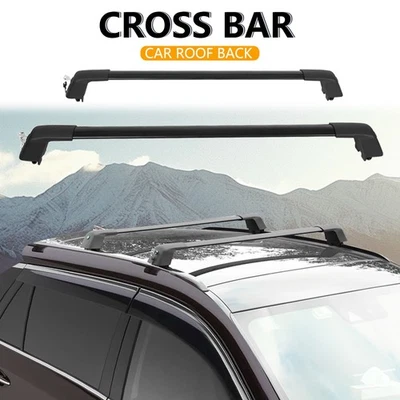 Anti Theft Cross Bar Roof Top Rack Luggage Cargo Carrier Car Crossbar  Lock Rail - Image 1 of 4