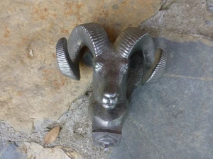 Vintage Dodge 3D Rams Head Chrome Metal Hood Ornament 1981-1993 Ram Charger - Picture 1 of 4