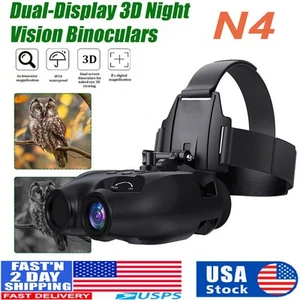 Gafas de visión nocturna casco y binoculares montados en la cabeza cámara infrarroja digital EE. UU. - Imagen 1 de 24