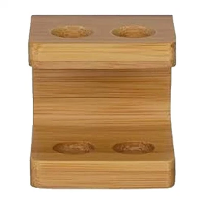 Estante de almacenamiento de cepillo de dientes de madera impermeable soporte de varios agujeros para el hogar, baño 1 pieza Foto 1 de 4