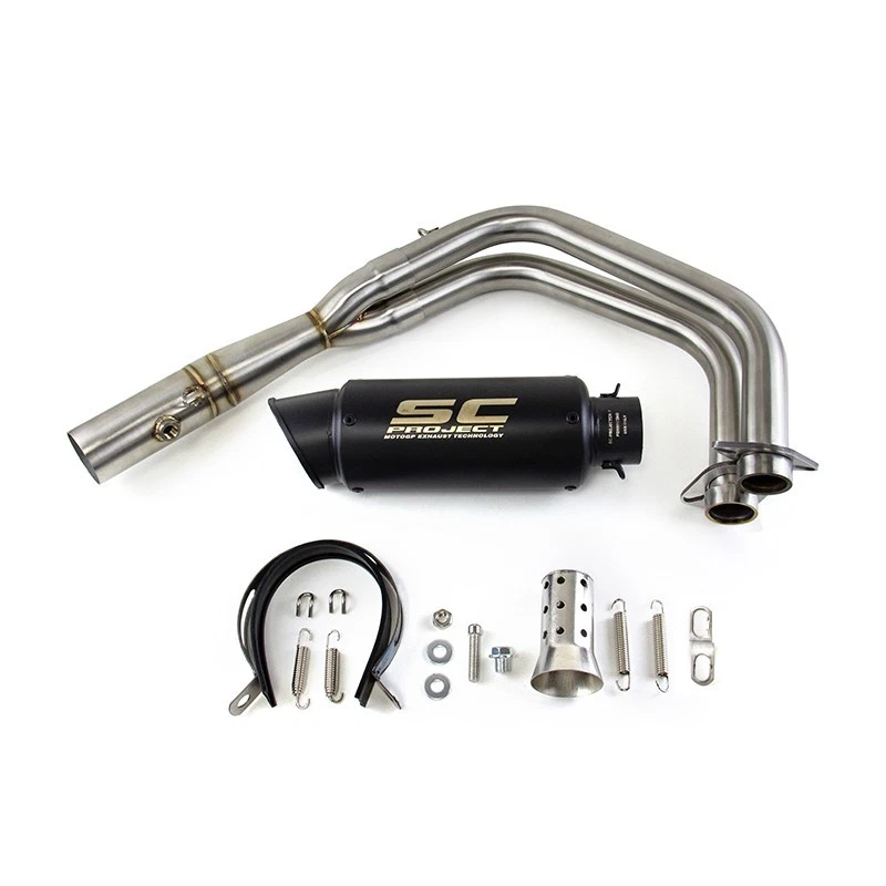 全排气消声器管适用于川崎 Vulcan S650 VN650 EN650 2015-2025 黑色 — 第 1/4 张图片