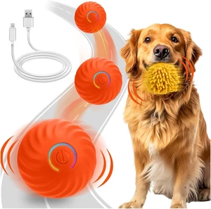 Interactive Dog Toys Ball, Self Rolling Dog Ball with Cover Anti-Chewer for S... - Picture 1 of 12