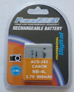 Power2000 ACD-243 Replacement Battery for the Canon NB-4L Battery - Picture 1 of 4