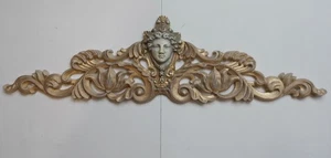 Large Ornate Decorative Appliqué Furniture Pediment - Picture 1 of 4