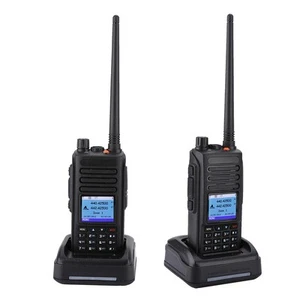 Dm1702 Portable Handheld Radio Dual Band Gps Vhf Uhf Walkie Talkie (Us Plug HLF - Zdjęcie 1 z 12