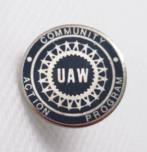 UAW Community Action Program Lapel Pin Auto Workers Union Vintage - Picture 1 of 7