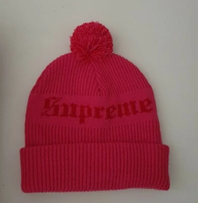 FW16 Supreme Old English Bonnet Rose Fluo - Photo 1/4