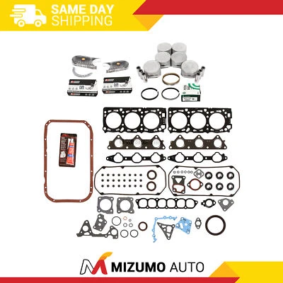Full Gasket Set Pistons Bearings Fit Mitsubishi Montero 3.0 6G72 - Image 1 of 4
