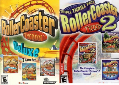 RollerCoaster Tycoon Deluxe + Roller Coaster Tycoon 2 Triple Thrill Pack PC Game - Image 1 of 3