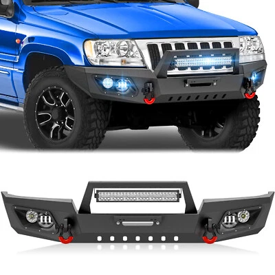 Front Bumper For 1999--2004 Jeep Grand Cherokee WJ 2nd Gen With Winch Plate - Image 1 of 4