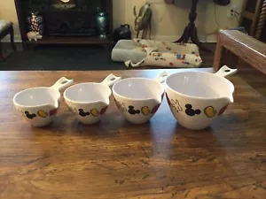Disney Parks Mickey Mouse Melamine Measuring Cups, Set of 4 ~ with Body Parts - Picture 1 of 7