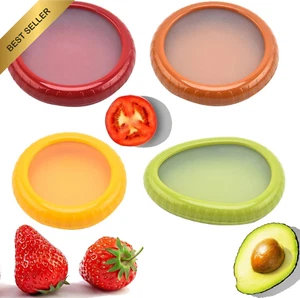 4PC Reusable Avocado & Tomato Storage Containers – Fridge Keeper for Garlic, Oni - Picture 1 of 12